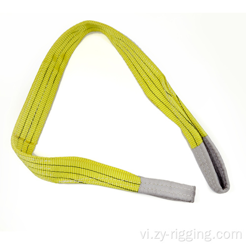 3TONs màu vàng polyester dây kéo sling phẳng Webbing